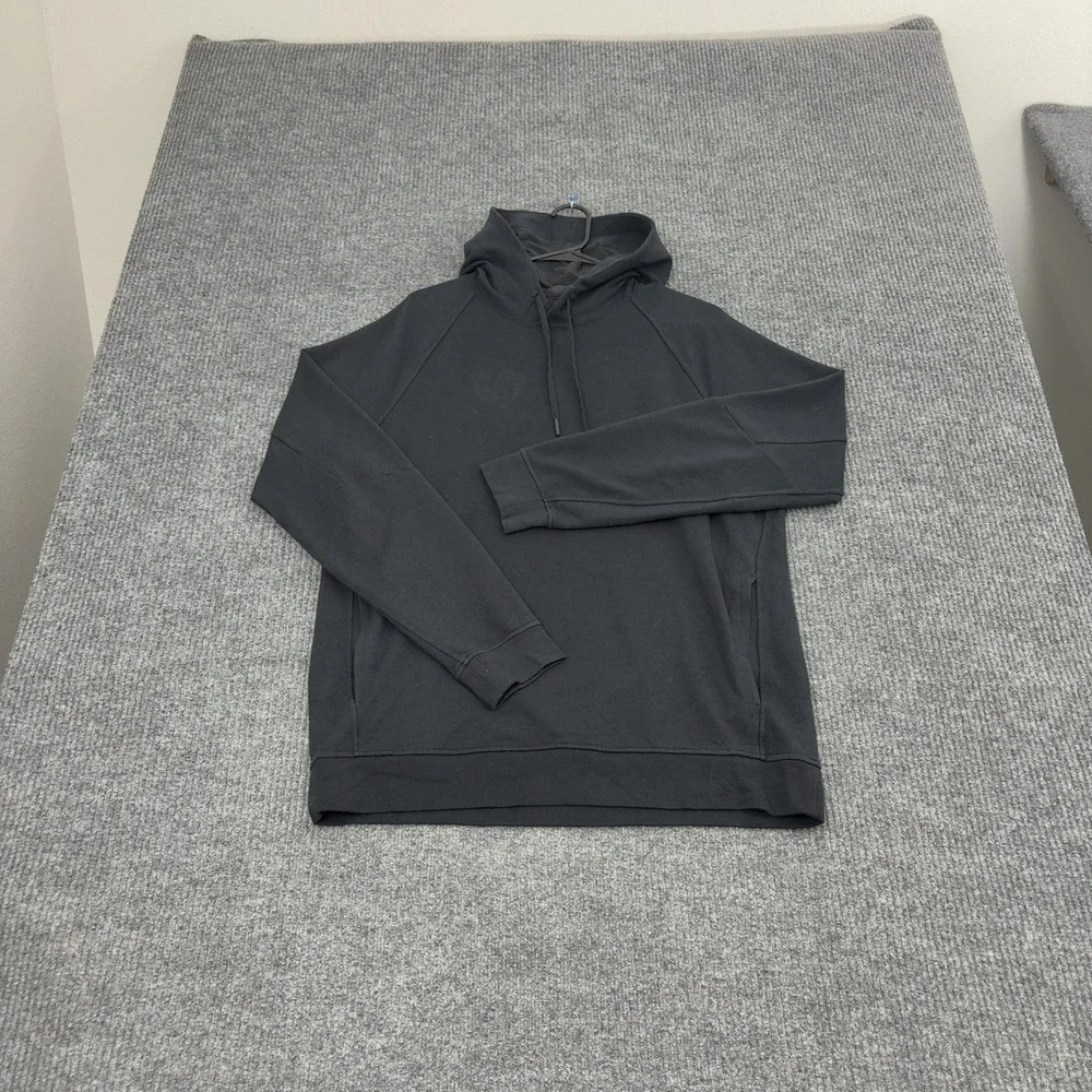 Lululemon Hoodie Mens L Black Cotton Blend Pullover Activewear Athleisure Style